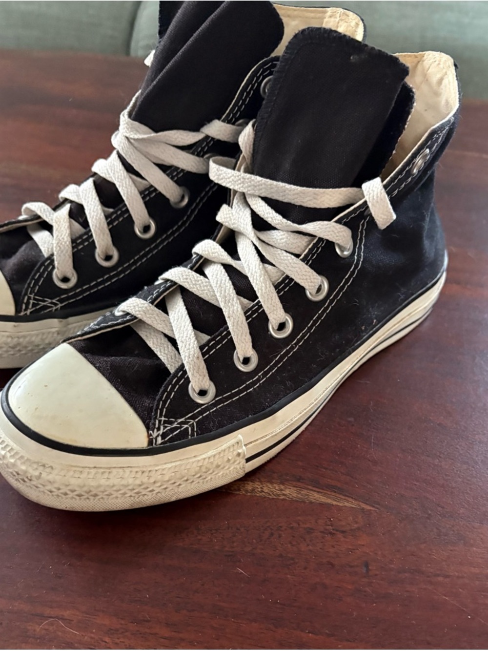 Converse Black and White High-Top Canvas Sneakers